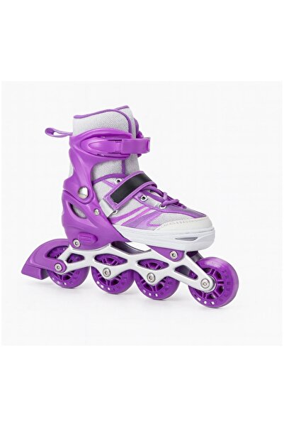 CEZVE HOME Double Row Light-Up Silicone Wheel Adjustable Roller Skates – Aluminum Body, Set with Bag