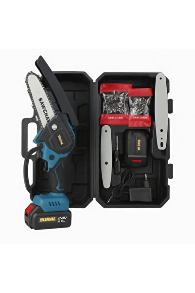 SokShop Drujbă electrică portabilă SURAL 24V – 4 inch cu baterie