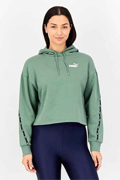 Puma Women Sportswear Fit Long Sleeve Outdoor Hoodie, Green