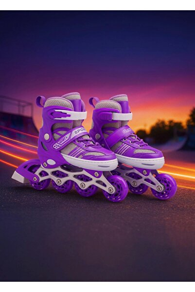 CEZVE HOME Double Row Light-Up Silicone Wheel Adjustable Roller Skates – Aluminum Body, Set with Bag