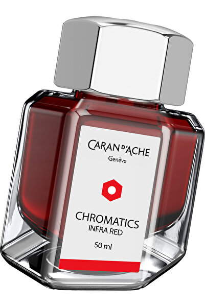 Caran d'Ache Chromatics Infra Red Calimara cerneala, 50 ml, rosu