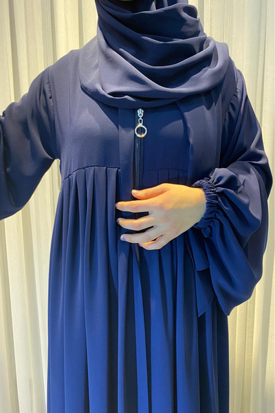 ARLİNKAR Zippered Ferace, Iron Resistant, Imported Silk Fabric, Pleated-Robed...