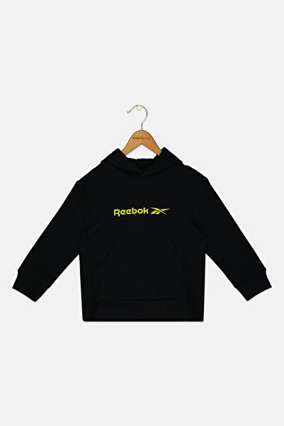 Reebok Toddlers Boy Brand Logo Long Sleeve Outdoor Hoodie, Black