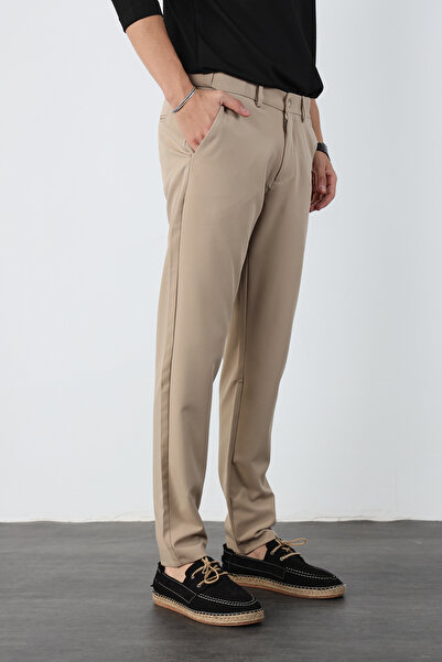 Mesfeno Hidden Waist Elastic Flexible Fabric Slim Fit Pants