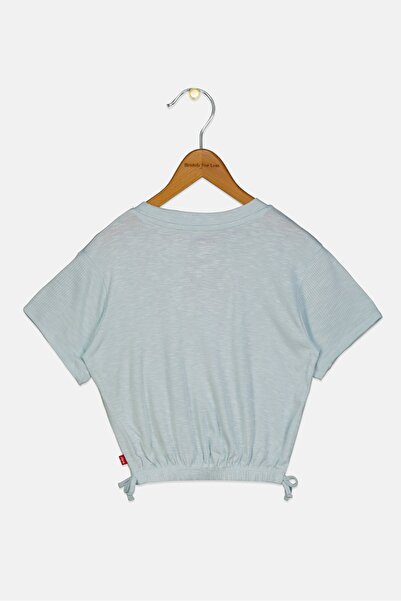 Levi's Toddlers Girl Short Sleeves Graphic Print Tops, Light Blue