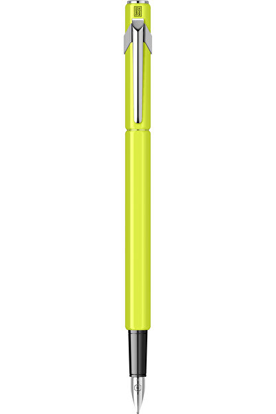 Caran d'Ache 849 Fluo Line Yellow CT Stilou corp aluminiu, penita otel, galben