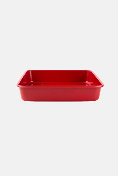 Phantom Chef Durable Carbon Steel Square Baking Pan, Red