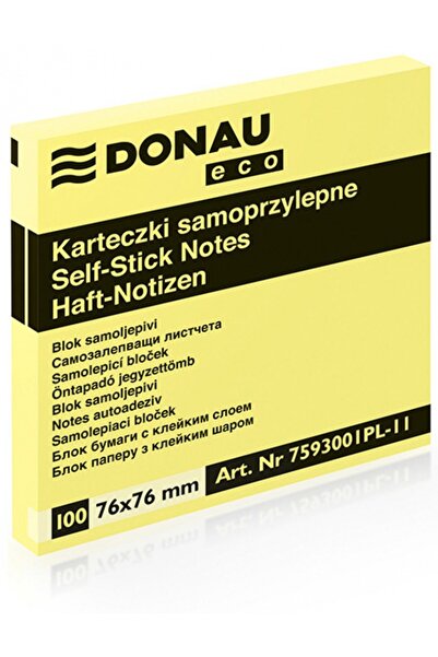 Other Donau Self-Adhesive Notebook 76x76mm /100p/ Yellow 7593001PL-11