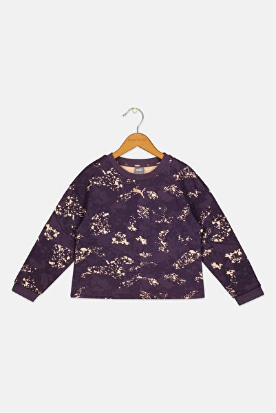 Puma Kids Girl Camouflage Outdoor Sweatshirt, Multicolor