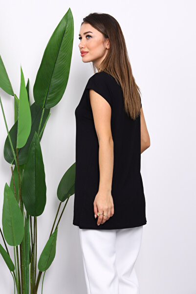 İmajButik Black Mock Neck Zero Sleeve Undershirt
