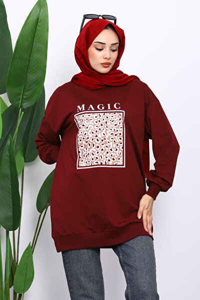 İmajButik Μπλουζάκι με λαιμόκοψη με τύπωμα Sweat