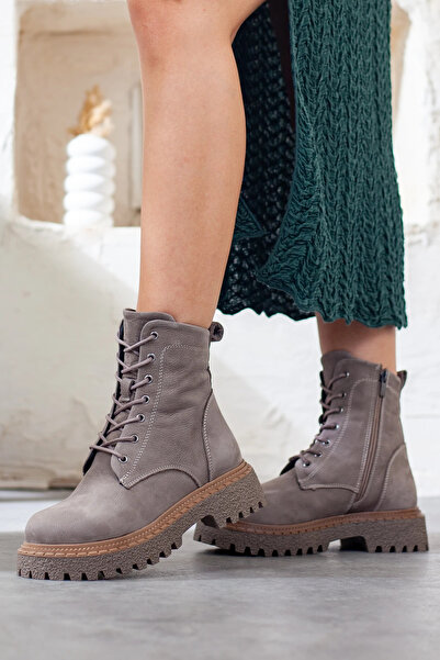 Adım Adım Women's Genuine Leather Non-Slip Sole Cold Proof Daily Boots