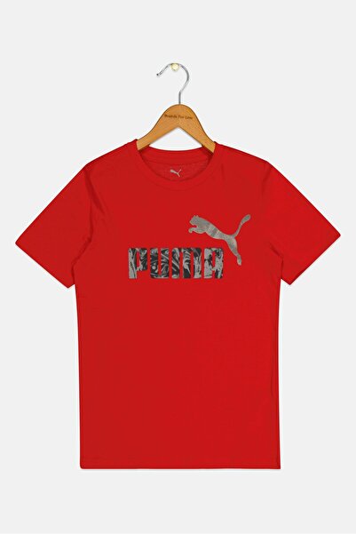 Puma Kids Boy Sportswear Fit Short Sleeve Outdoor T-Shirt, Red