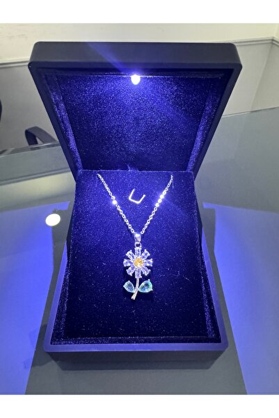 shop IŞIKLI KUTU İLE PAPATYA KOLYE ÇELİK