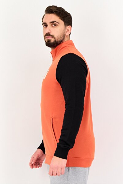 Puma Men Sportswear Fit One8 Long Sleeve Outdoor Full Zip Sweatshirt, Orange