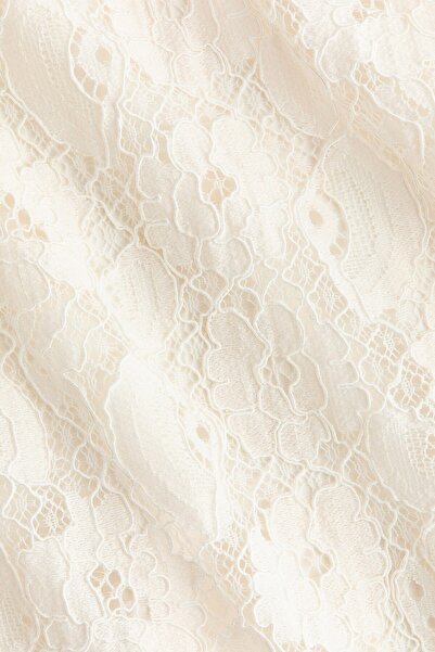 H&M Fırfırlı Dantel Elbise