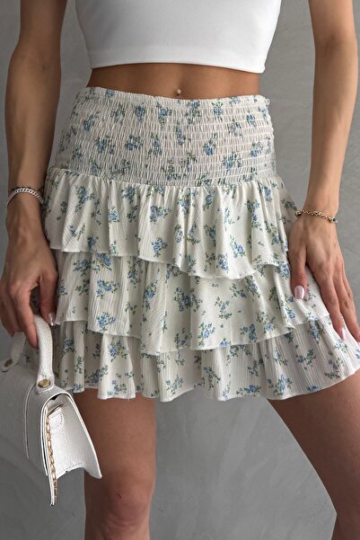 Ulino Floral Patterned Ra-Ra Skirt