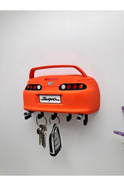 Butik 3D Printing Decorative Toyota Supra Rear Model Designed Keychain