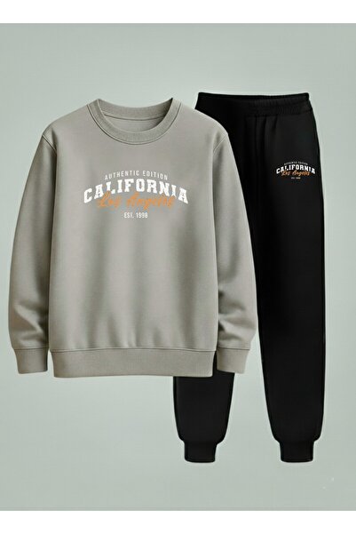 LORVEX Set de trening pentru copii guler rotund Swea tricou CALIFORNIA LA cu ...