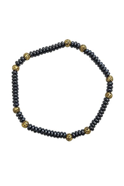 Chavin Elastic Natural Hematite Stone Men's Bracelet Ey42