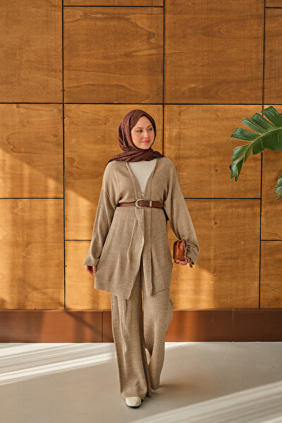 LOCCO Γυναικείο Σετ Κιμονό με Κορδόνι στη μέση Βιζόν