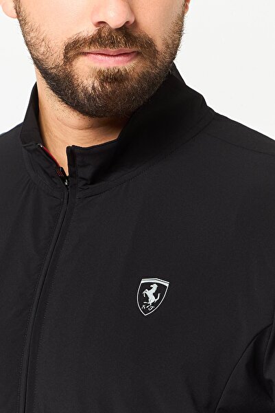 Scuderia Ferrari Men Sportswear Fit Long Sleeve Outdoor Jacket, Black