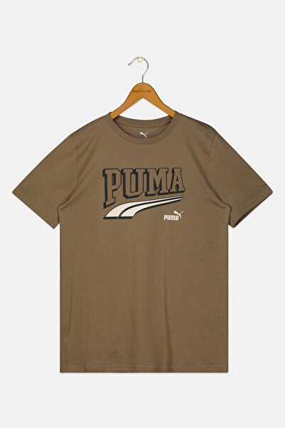 Puma Kids Boy Sportswear Fit Short Sleeve Outdoor T-Shirt, Taupe