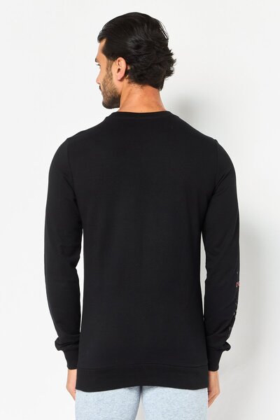 Puma Men Slim Fit Long Sleeve Outdoor Sweatshirts, Black