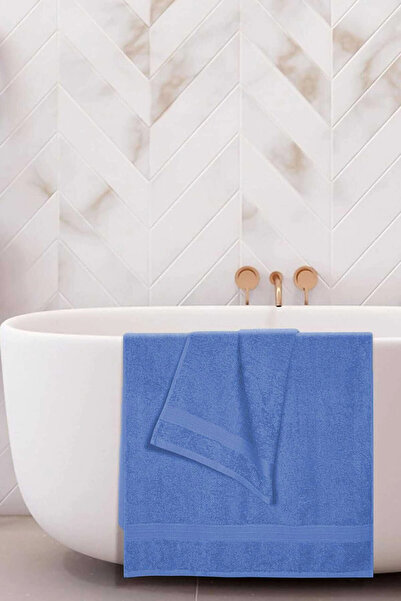 Mira Home طقم مناشف حمام مكون من قطعتين &amp; # 37؛100 قطن جاف أزرق