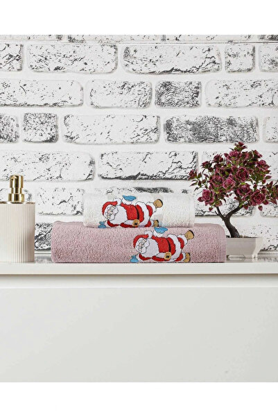 Mira Home طقم فوط حمام مطرزة سانتا كلوز