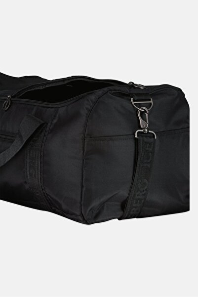 Iceberg Men Brand Logo Duffle Bag, Black