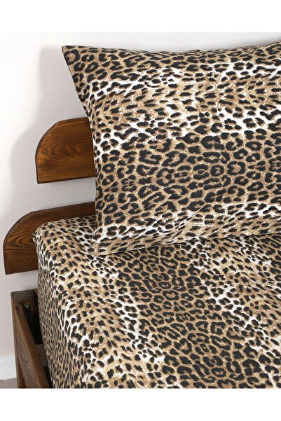 Gloriys Home & Decor Leopard Print Double King Size Fitted Sheet Set