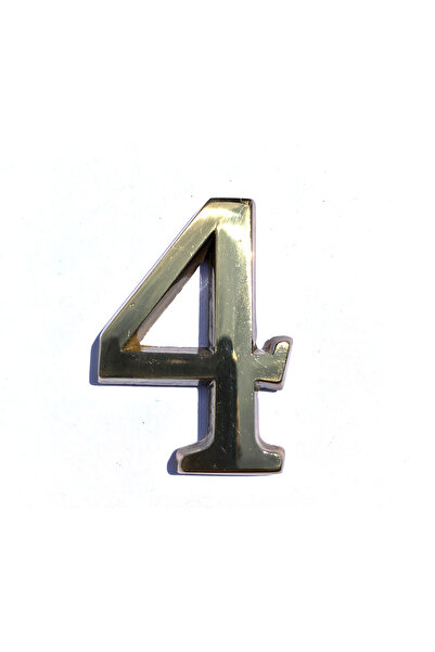 ICON TOOLS Număr apartament ICON TOOLS, alamă, auriu, 50mm, cifră 4