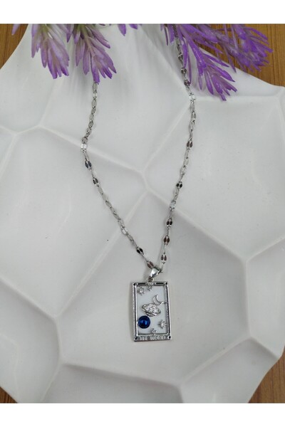 Yaseminli Butik Silver Color Tarot Necklace