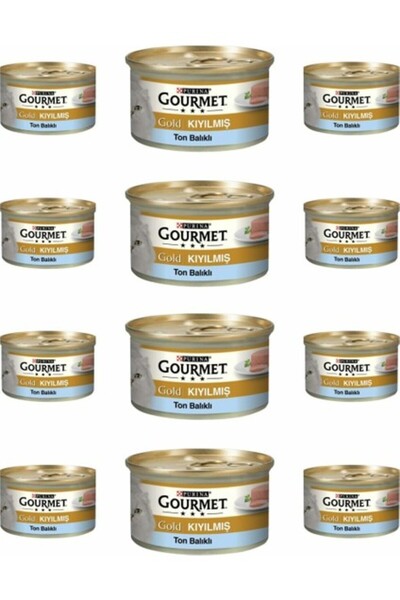 Gourmet Pro Plan Purina Gold Kıyılmış Ton Balıklı Kedi Konservesi 12X85 gr