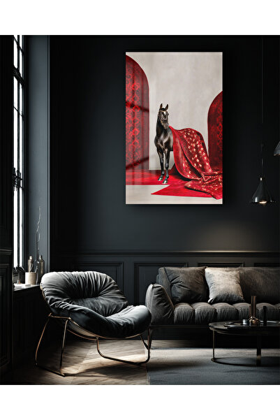 DEKA AKSESUAR BEKLENEN KIRMIZI DETAYLI AVLU AT tablo