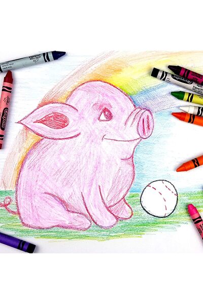 Crayola أقلام تلوين قابلة للغسل فائقة النظافة، 48 قلمًا