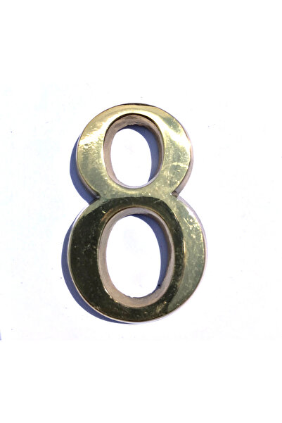 ICON TOOLS Număr de apartament, ICON TOOLS, alamă, auriu, 50mm, cifră 8