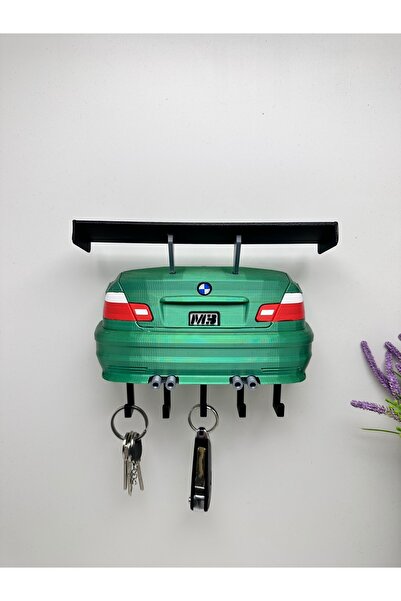 Butik 3D Printing Decorative Bmw E46 Green Color Keychain with Rear Model Design