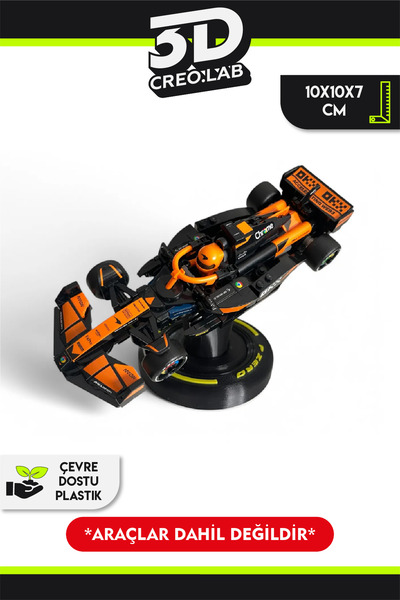 3Dcreo.lab Yapı Oyuncak F1 Tekli Pireli Araç Sergileme Standı
