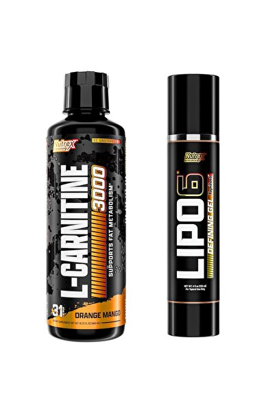Nutrex Research جل ليبو-6 المُحدد مع إل-كارنيتين 3000 بنكهة البرتقال والمانجو...