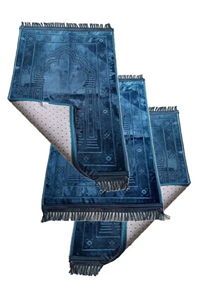 Generic 3 Pieces Prayer Mat Larg Size 80x120 cm Blue