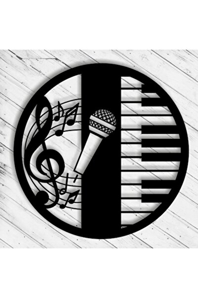 OEM Decorațiune muzicală metalică – diametru 45 cm, design cu note muzicale, ...