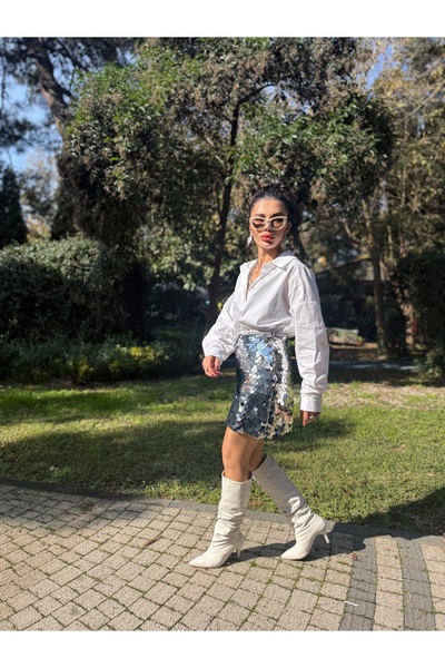 GÜLCİCİ GÜMÜŞ MİNİ ETEK