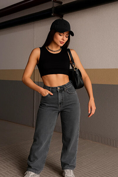 XRAY JEANS Women's Comfort Smoked Palazzo Jeans