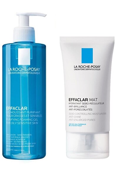 La Roche Posay Effaclar Jel 400 ml + Effaclar Mat Parlama Karşıtı Nemlendirici 40 ml