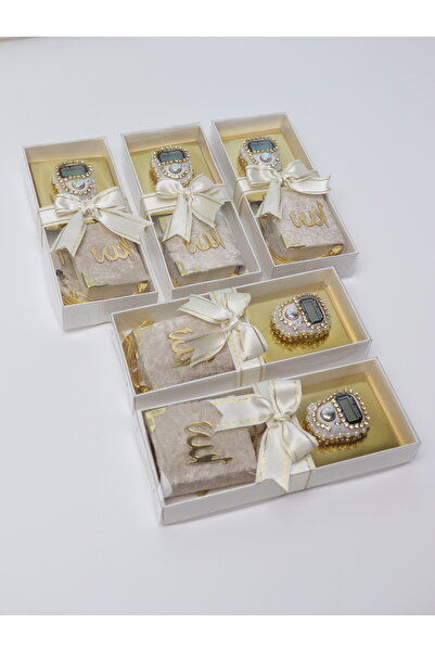 FATMA İMAMOĞLU 10 Adet Gold Çeyizlik Taşlı Zikirmatik Tesbih Set, Mevlüt, Düğ...