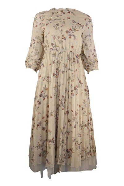 ONLY Dress Chiffon Beige - Beige, XL