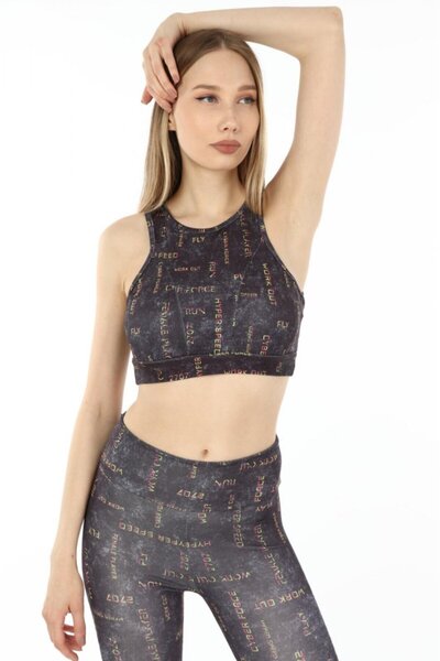 embody Women's fitness set, 2 pieces, fit, shaping, bustier and pants, Platinium grey