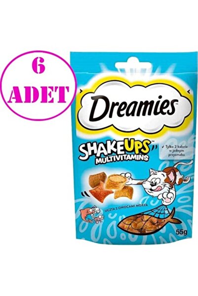 Dreamies Kedi Ödülü Shake Ups Seafood (Deniz Ürünleri) 55 gr x 6 Ad